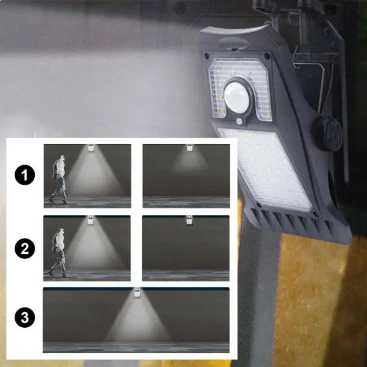 Maliben | Large Solar Led Outdoor Lamp – With Clip & Motion Sensor
