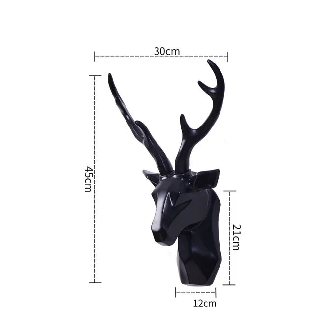 MAliben | 3d Deer Head Statue For a Majestic Atmosphere - Regaldeer