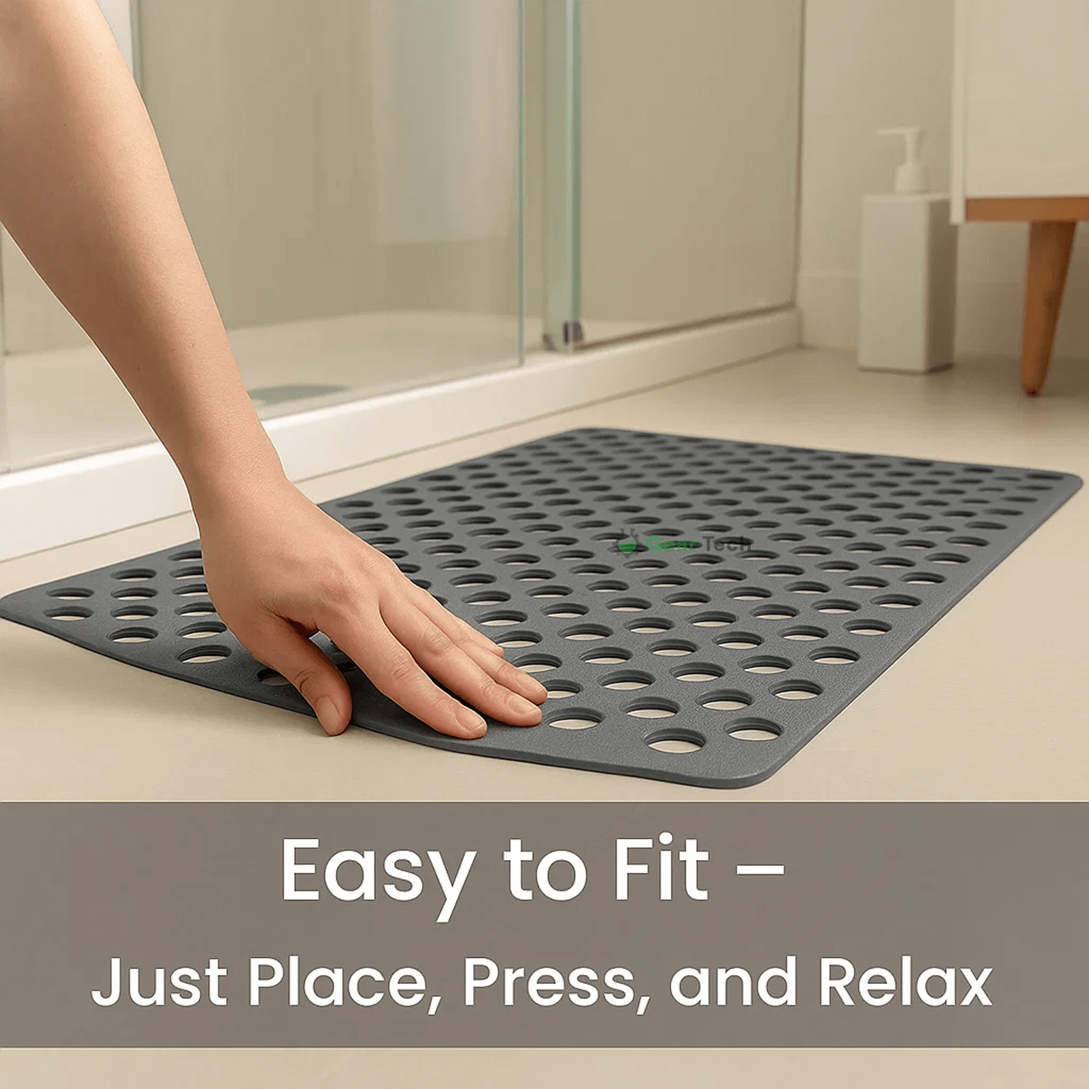 Maliben | Antislip Shower Mat | Hygienic, Mold Resistant & ComFortable for Safe Bathroom Use