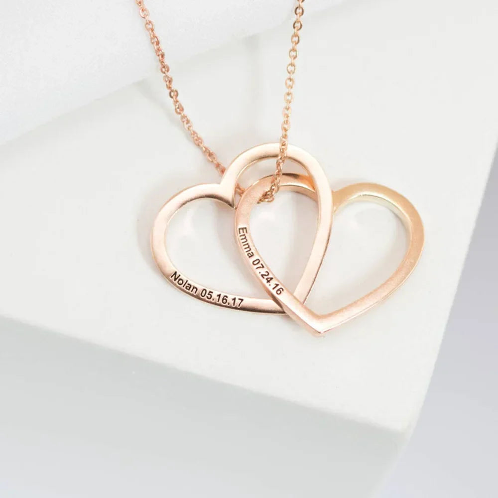 Maliben | Personalized Heart Stack Necklace