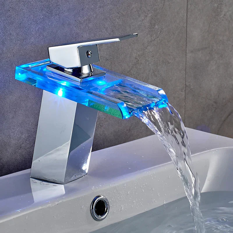 Maliben | Led Brass Waterfall Modern Faucet
