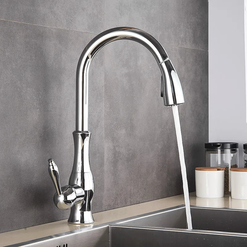 Maliben | Glamfaucet Kitchen Faucet - Luxury Golden Kitchen Mixer Faucet
