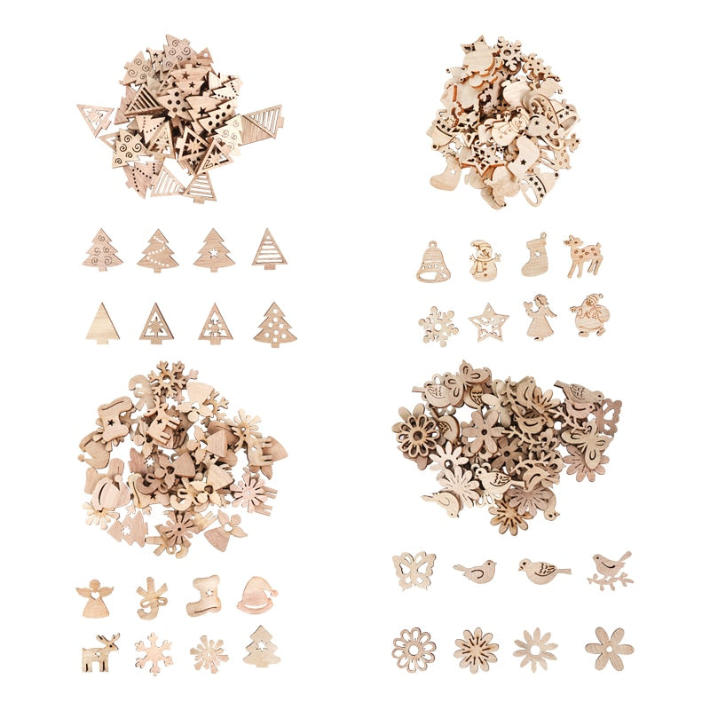 Maliben | Wooden Winter Happy Christmas Ornaments