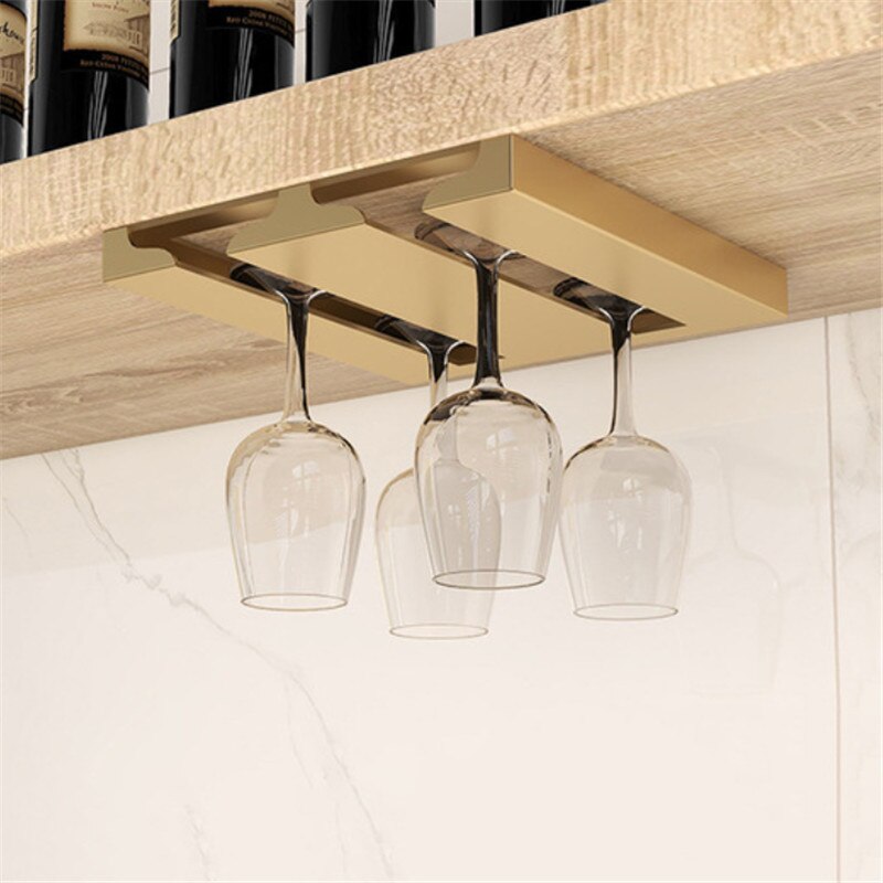 Maliben | Under Cabinet Glass Organizer Rack