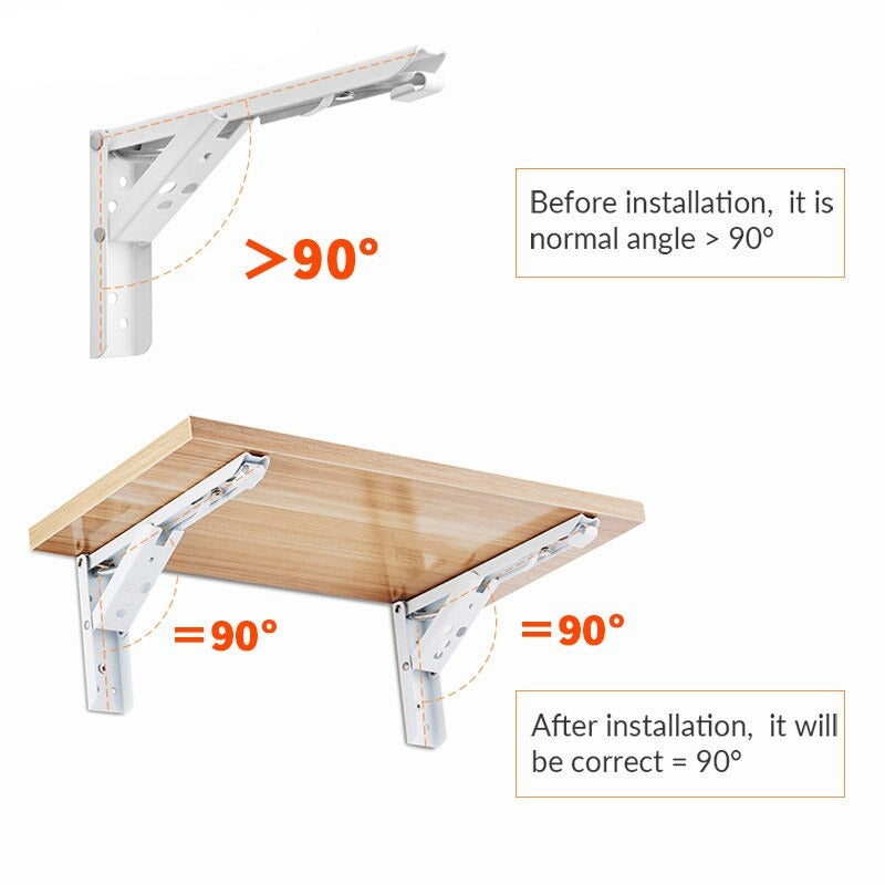 Maliben | Wall-Mounted Foldable Shelf Organizer Bracket