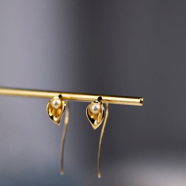 Maliben | Elegant Flower Long Chain Earrings