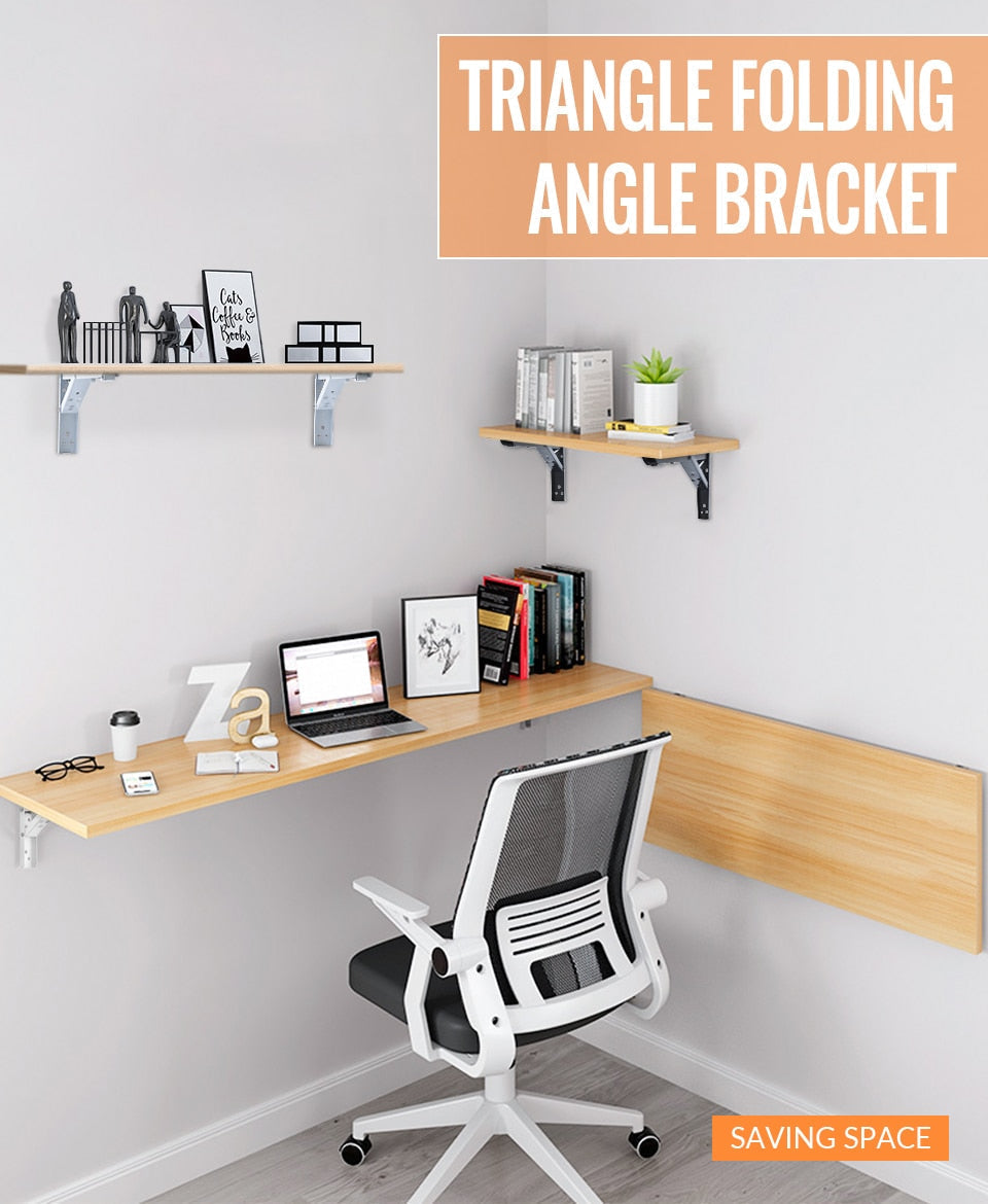Maliben | Wall-Mounted Foldable Shelf Organizer Bracket