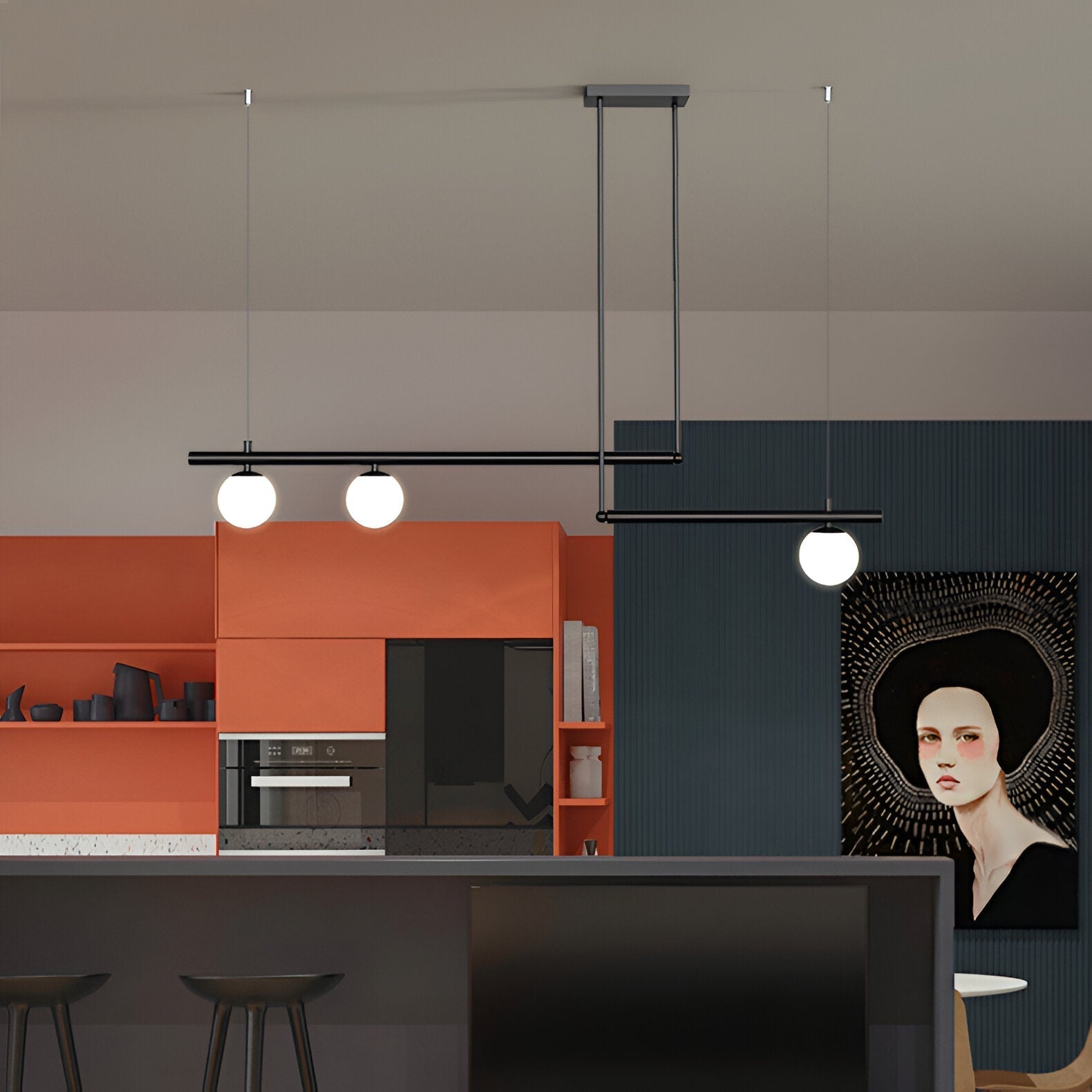 Maliben | Nordic Glass Linear Luxury Pendant Lamp