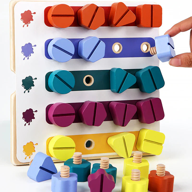 Maliben | Screw & Play Board | Develop Fine Motor Skills Through Fun