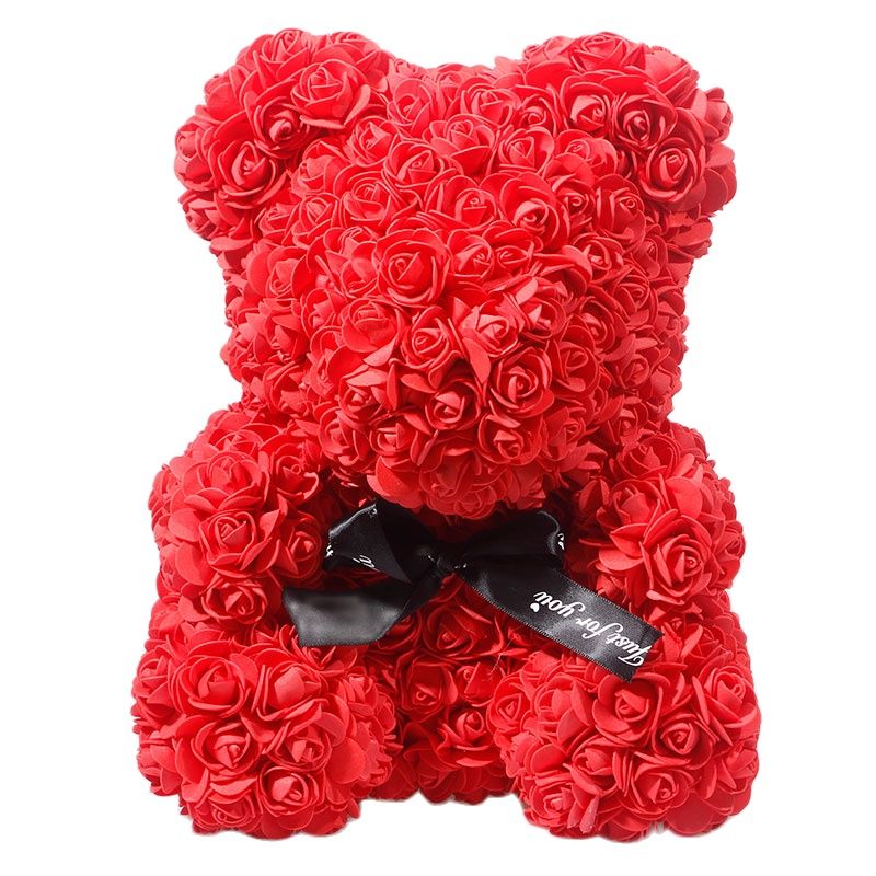Maliben | Artificial Rose Flowers Teddy Bear