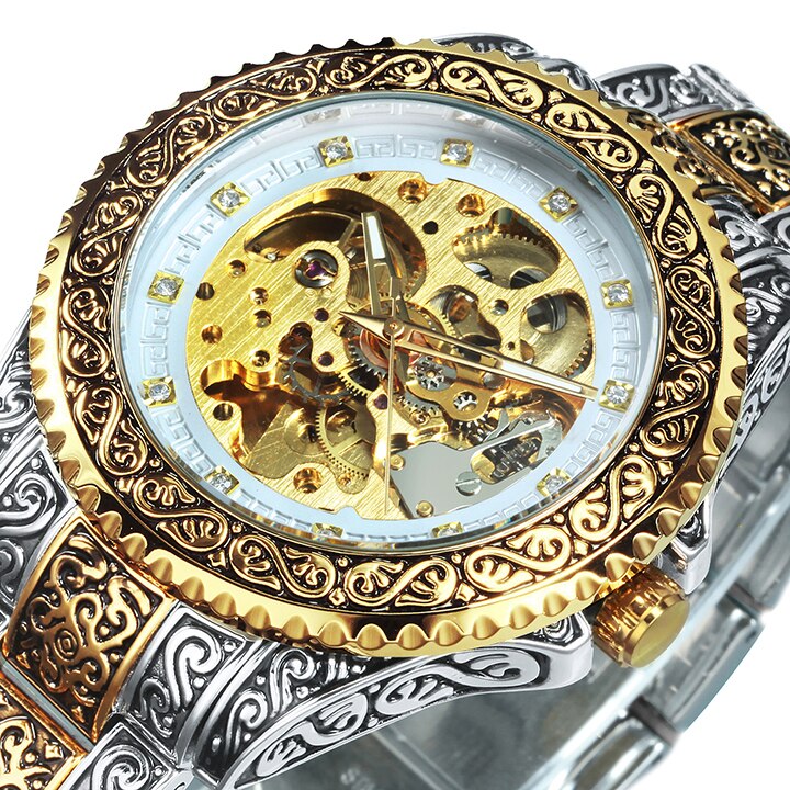 Maliben | Retro Lux Hand-Engraved Automatic Mechanic Watch