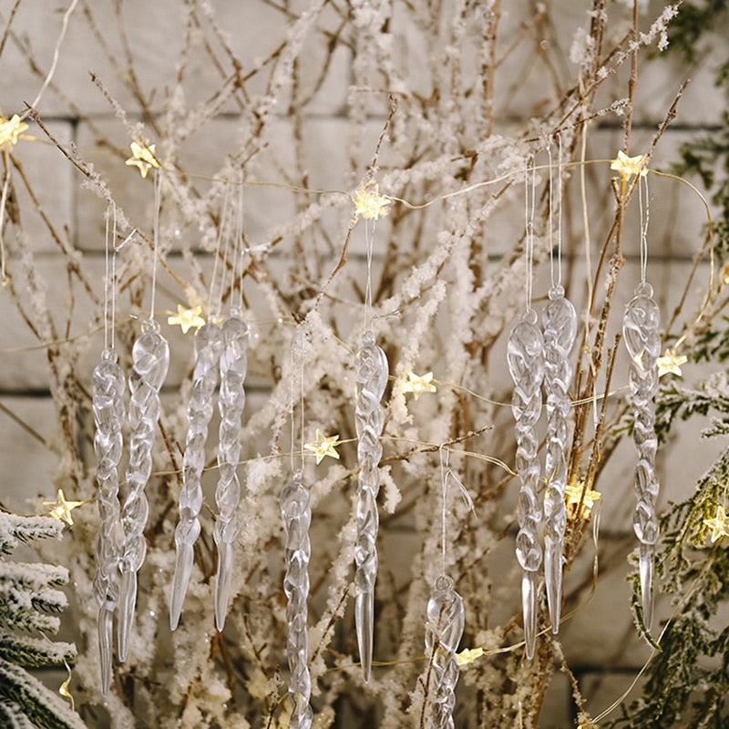 Maliben | 12pcs Christmas Tree Decoration Artificial Icicles
