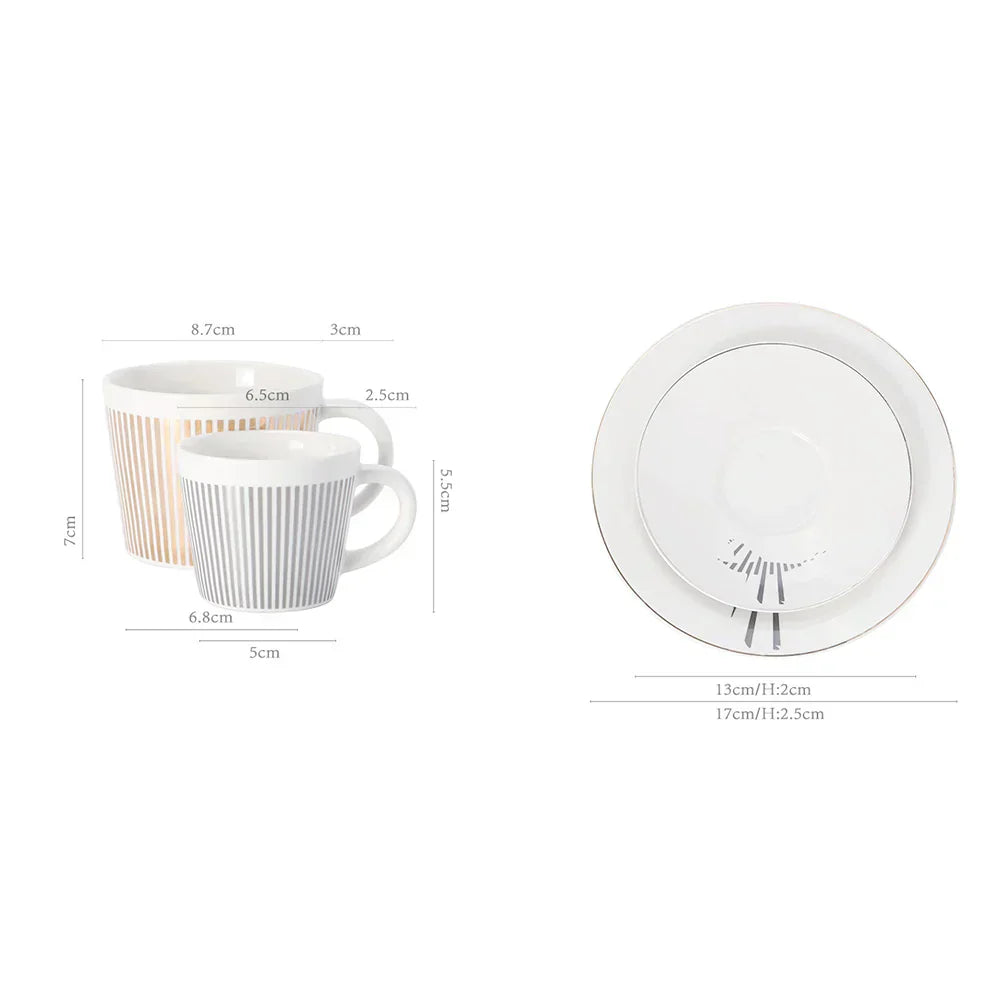 Maliben | Creative dynamic SLR cup Leopard anamorphic zebra cup Luycho coffee tea cup set with coaster 90ml-225ml