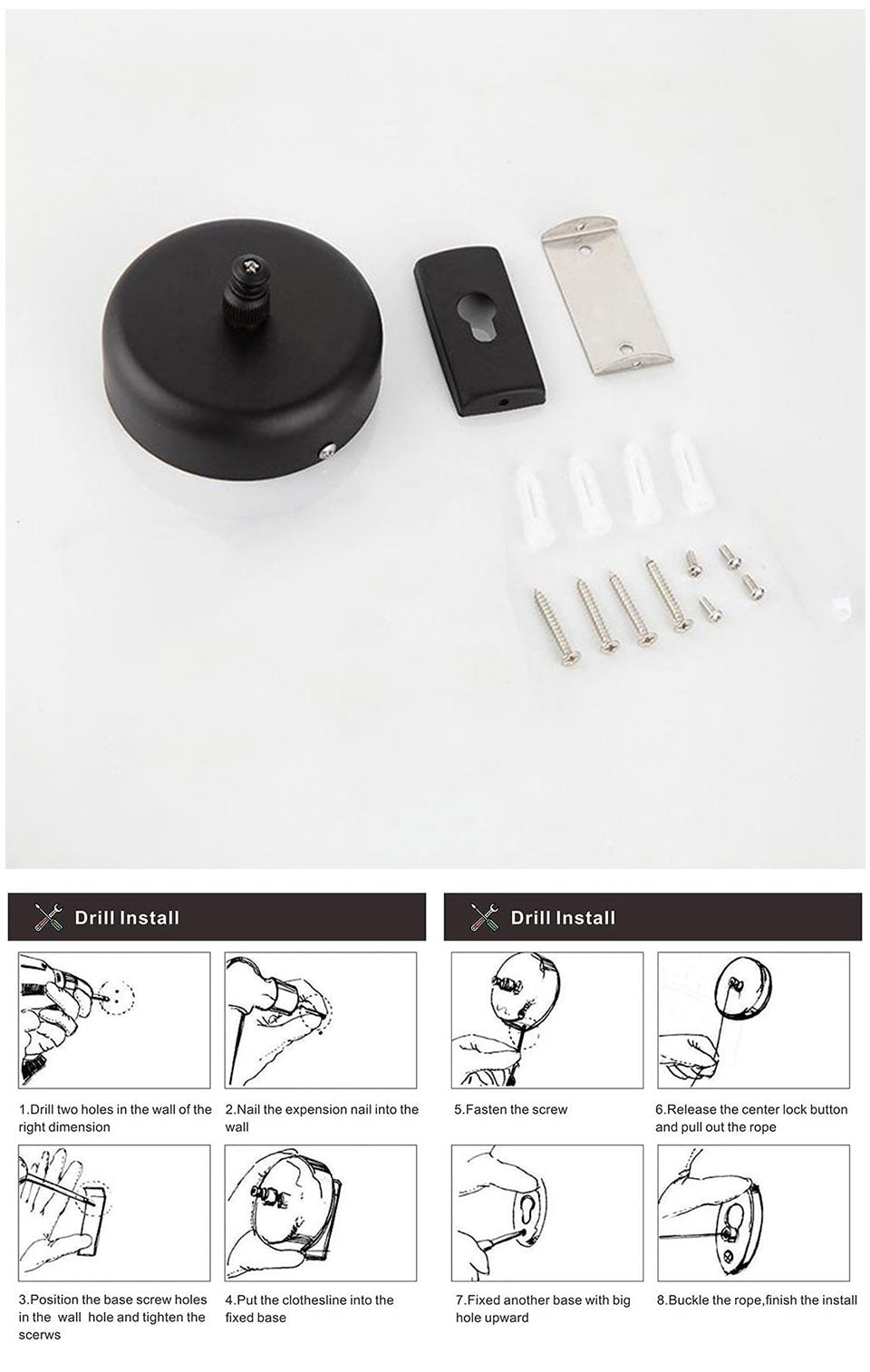 Maliben | Portable Retractable Laundry Drying Rack Rope