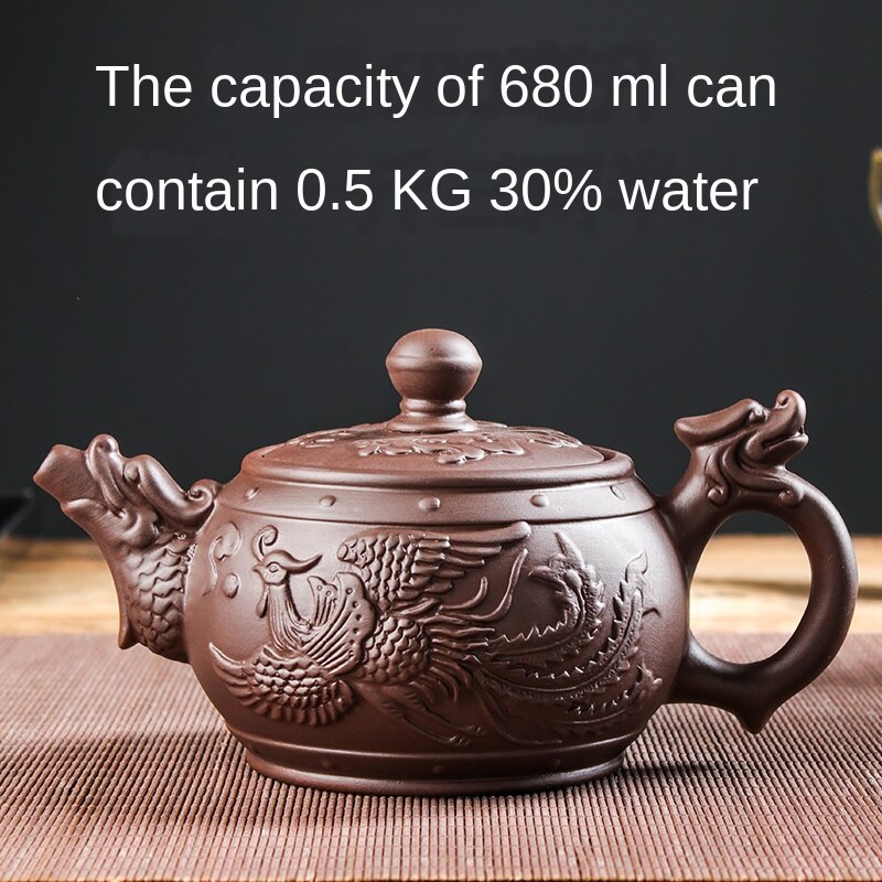 Maliben | Large Capacity Household Handmade Purple Sand Teapot Chinese Tea Set Yixing Zisha Zhu Clay Ball Filter Bubble Teapot Moon Pot