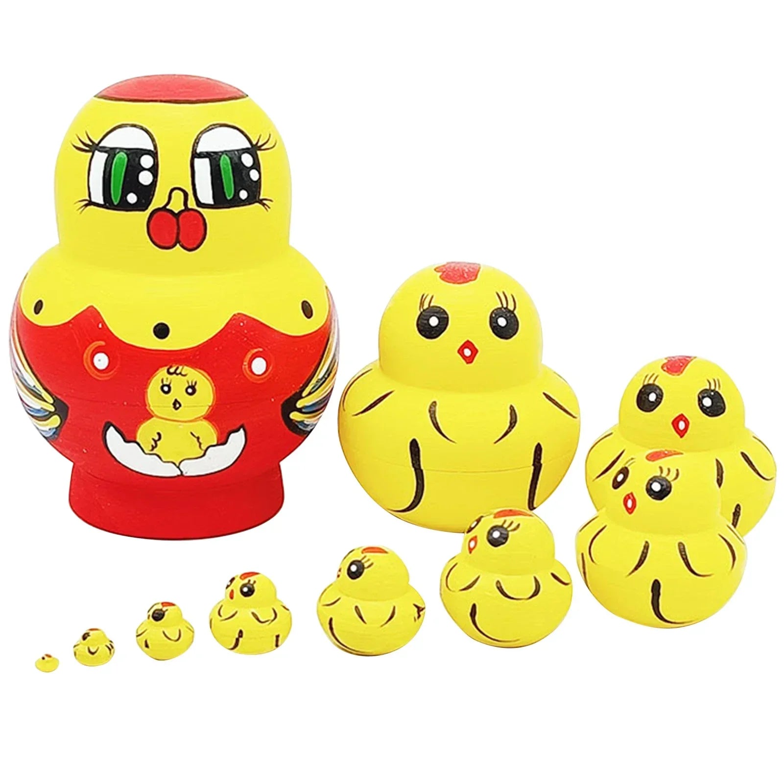 Maliben | 10 Pieces/Set Wooden Russian Matryoshka Dolls