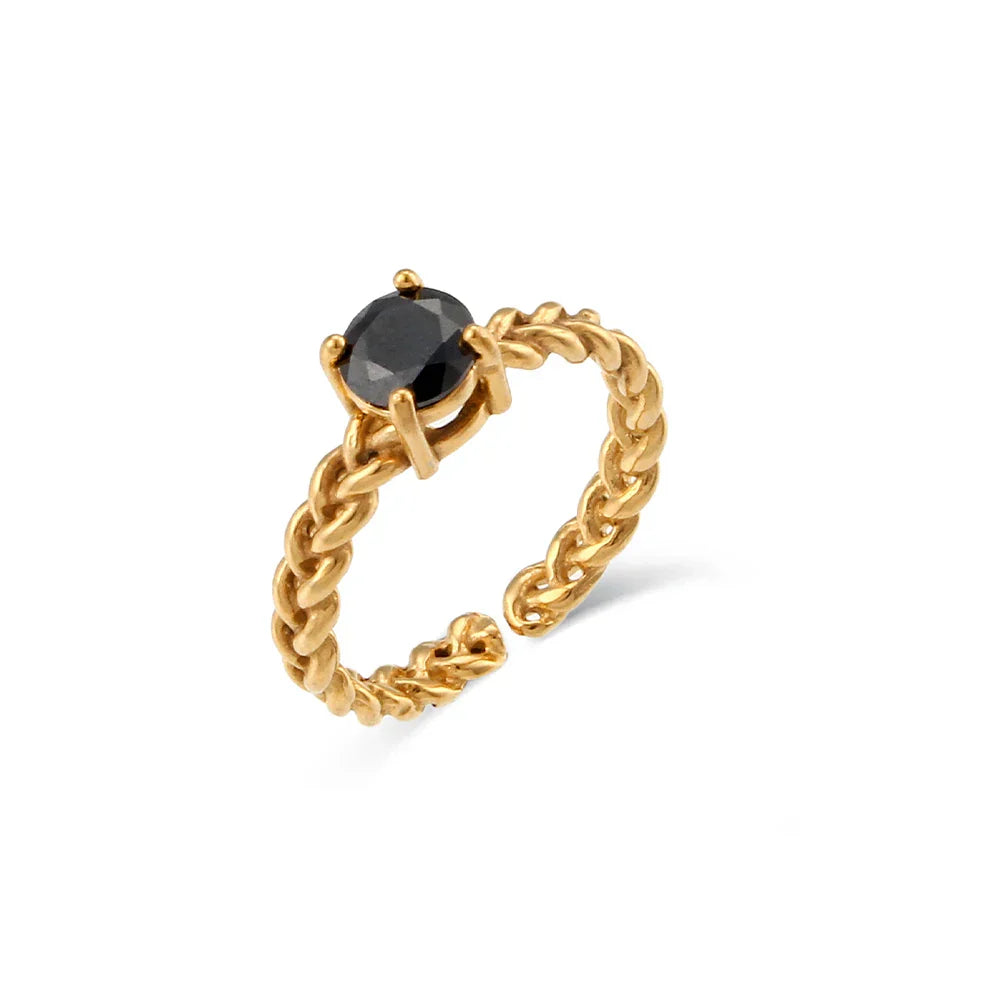 Maliben | Classy Woven Band Diamond Ring