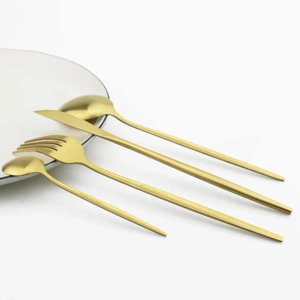 Maliben High-Quality Stainless Steel Cutlery Set for 6 People - Elegant Cutlery...