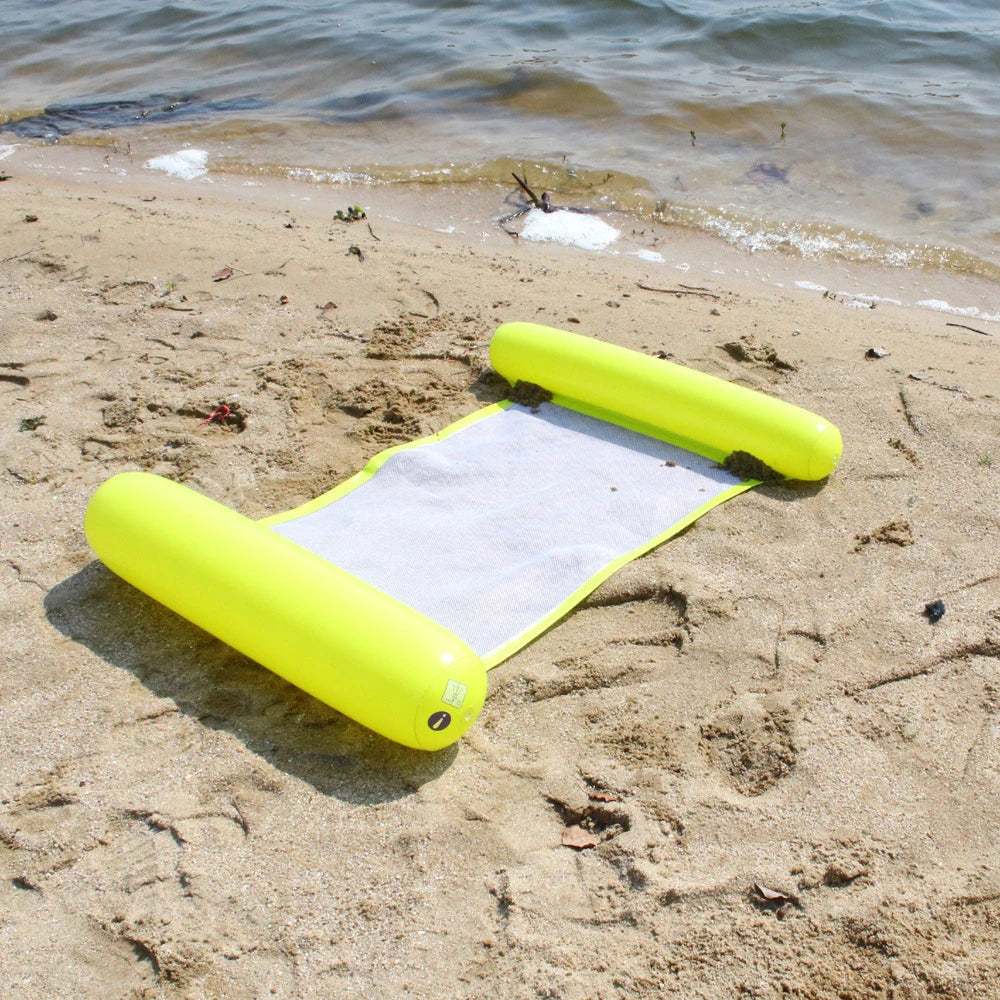 Maliben | Aquaviva Inflatable Water Hammock | 130×70 Cm | Foldable Pool Lounger With Backrest | Swimming Bed For Pool, Beach & Vacation