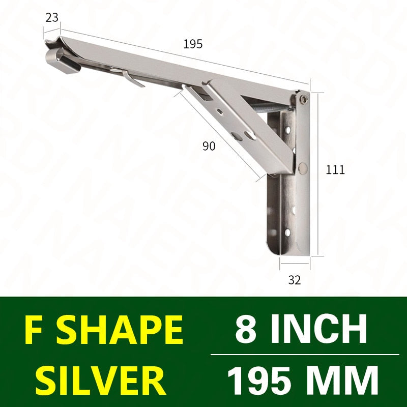 Maliben | Wall-Mounted Foldable Shelf Organizer Bracket