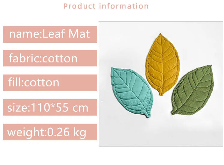 Maliben | Baby Play Mat – Leaf Shape, Soft & Comfortable