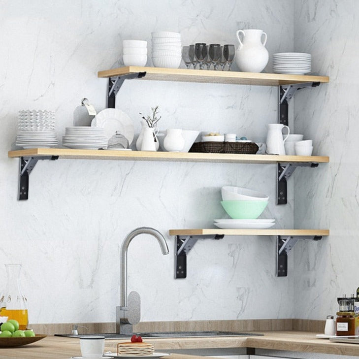 Maliben | Wall-Mounted Foldable Shelf Organizer Bracket