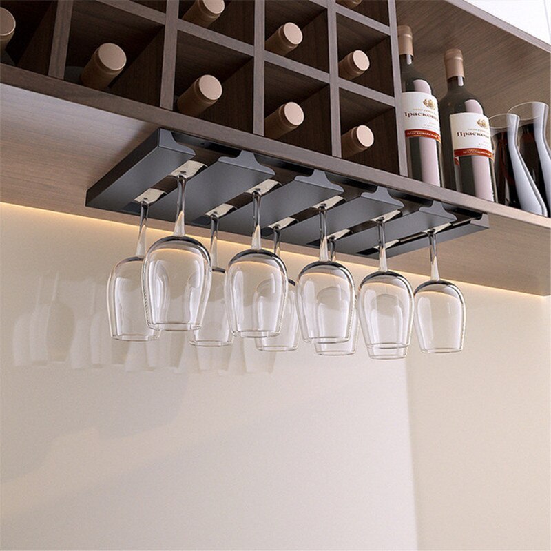 Maliben | Under Cabinet Glass Organizer Rack