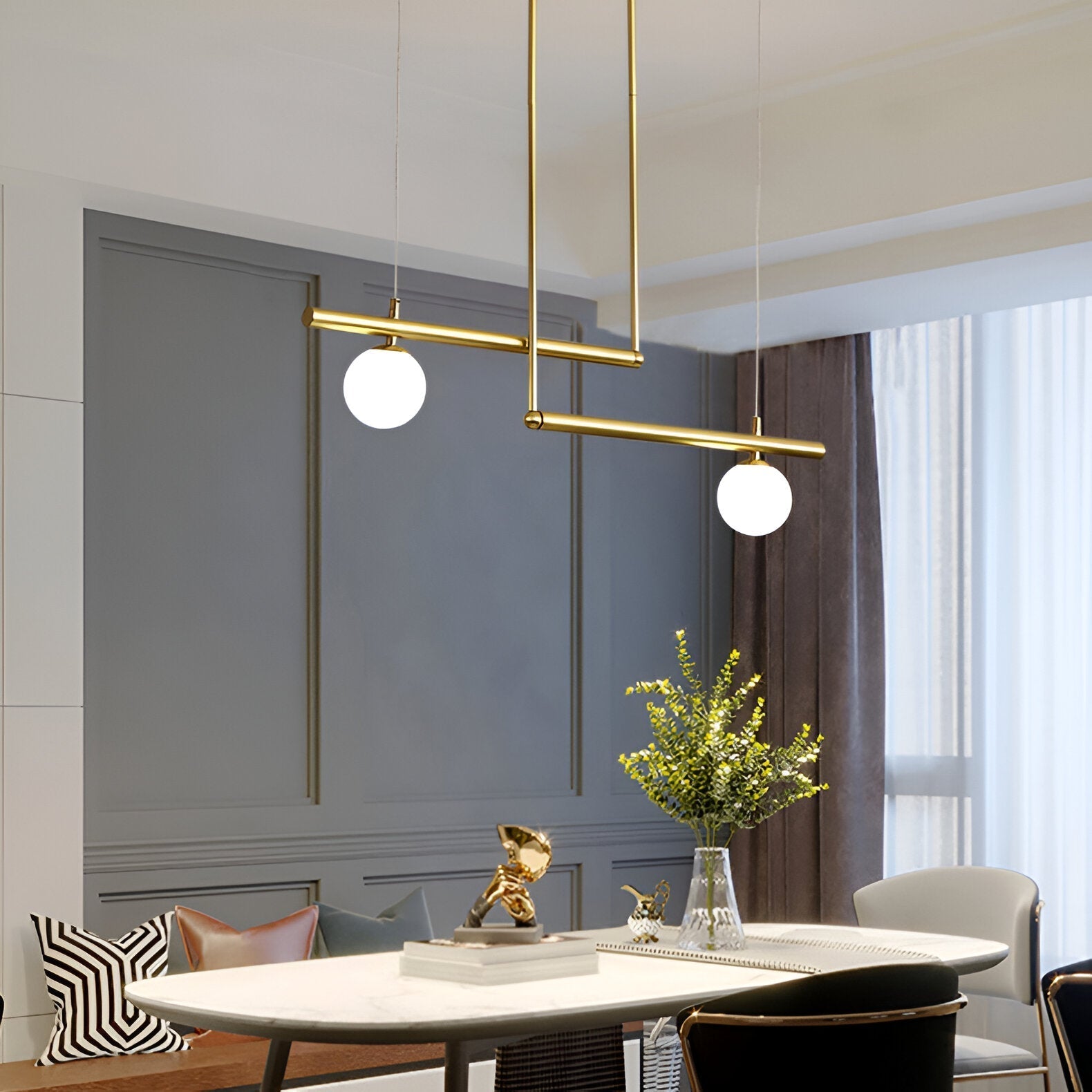 Maliben | Nordic Glass Linear Luxury Pendant Lamp