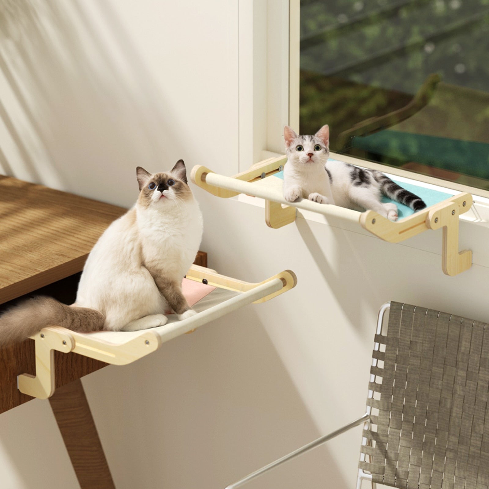 Maliben | Wooden Window Cat Hanging Bed