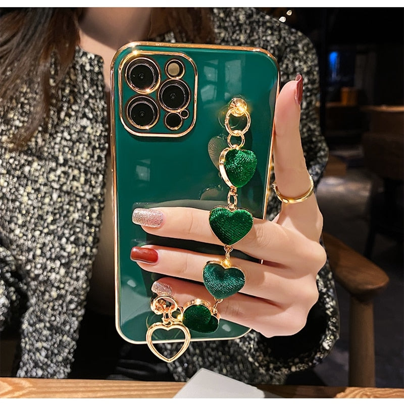 Maliben | Precious Metal Heart Iphone Case