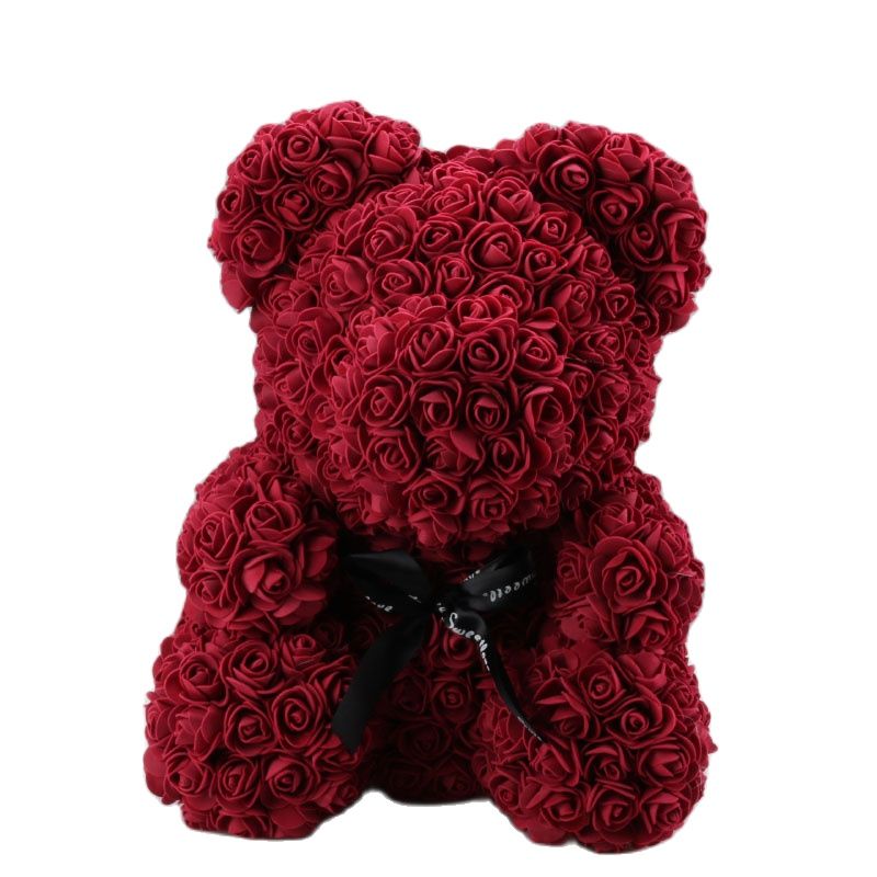 Maliben | Artificial Rose Flowers Teddy Bear