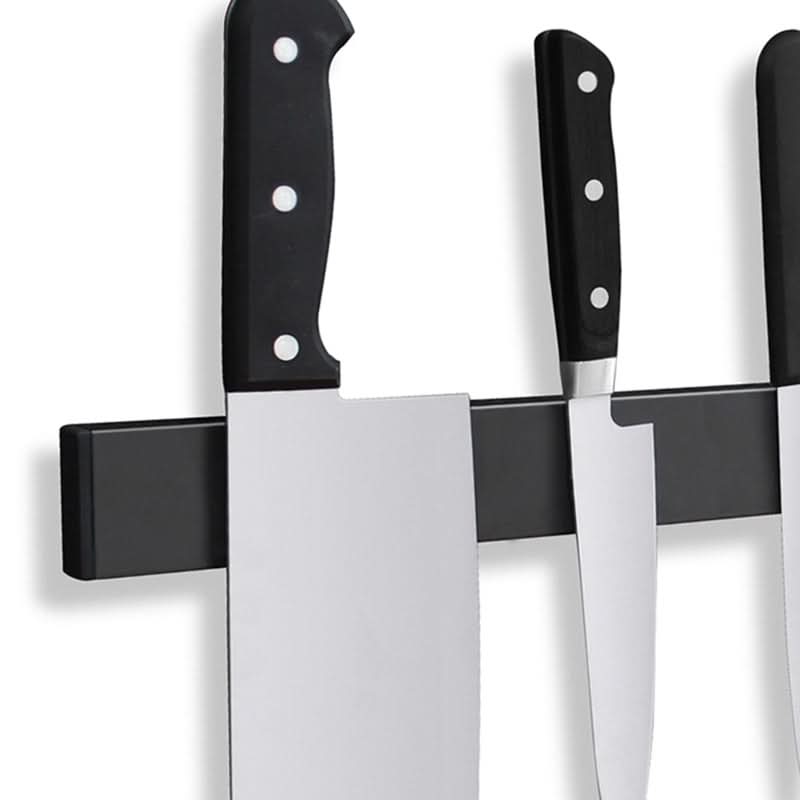 Maliben | Magnetic Knife Holder – Wall-Mounted Black Steel Rack