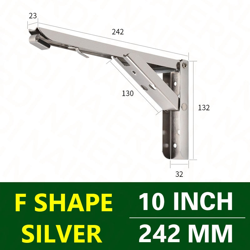 Maliben | Wall-Mounted Foldable Shelf Organizer Bracket