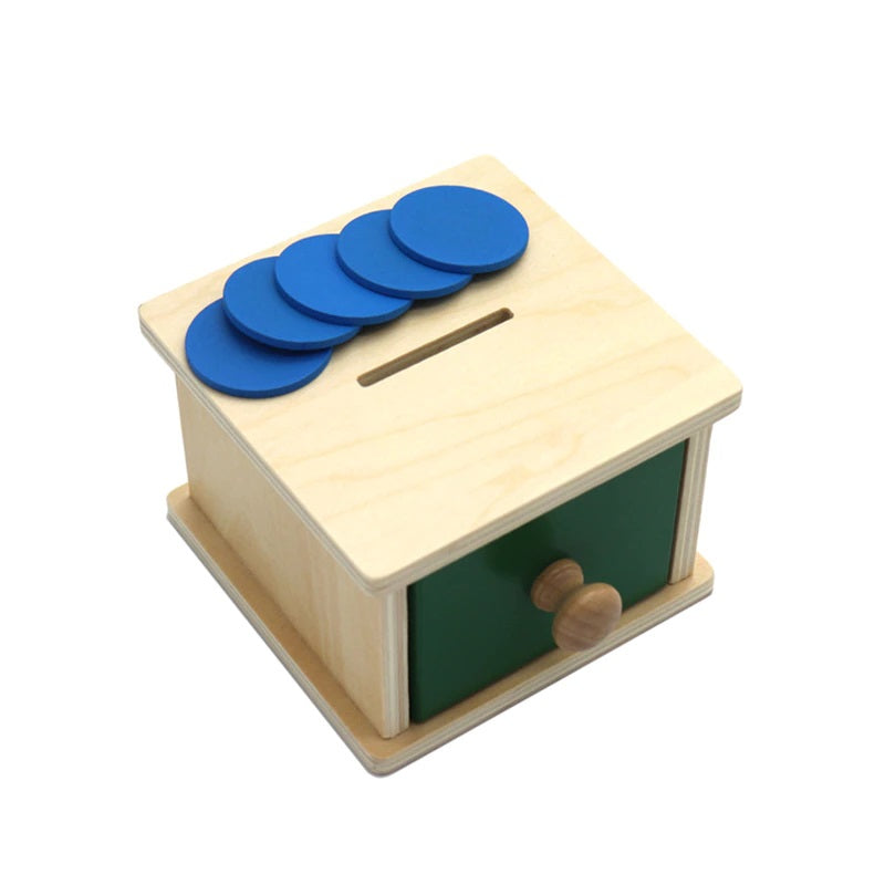 Maliben | Ecotoys Littlecoinbox | Montessori Coin & Ball Box - Promotes Hand-Eye Coordination