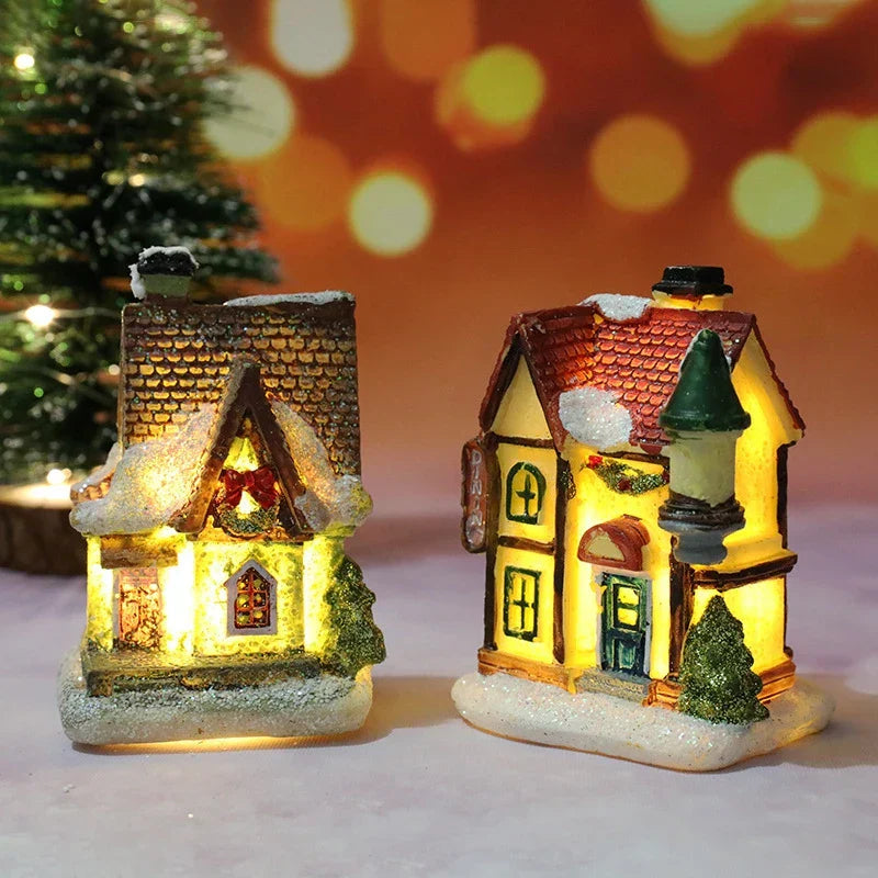 Maliben | Winter Dreams Led Christmas House Figurines