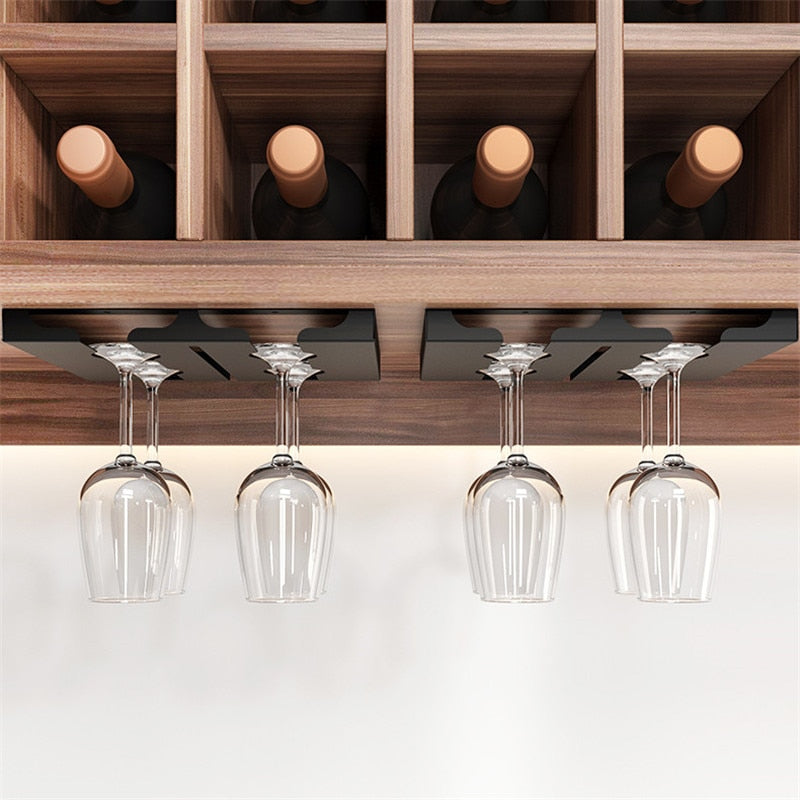 Maliben | Under Cabinet Glass Organizer Rack