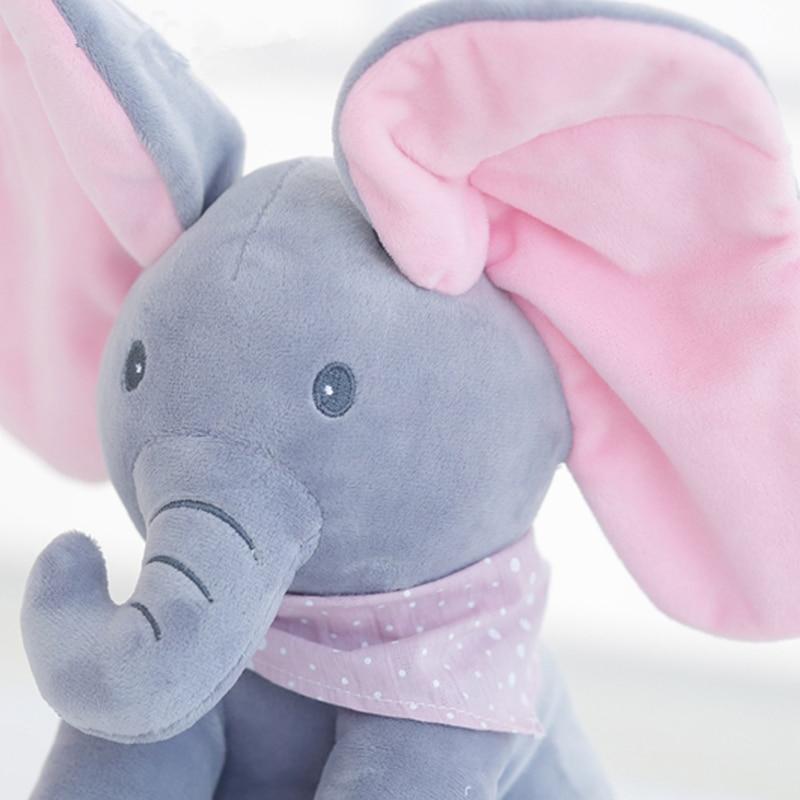Maliben | No.1 Singing Peek A Boo Elephant Flappy Ear Plush Interactive Kids Toy