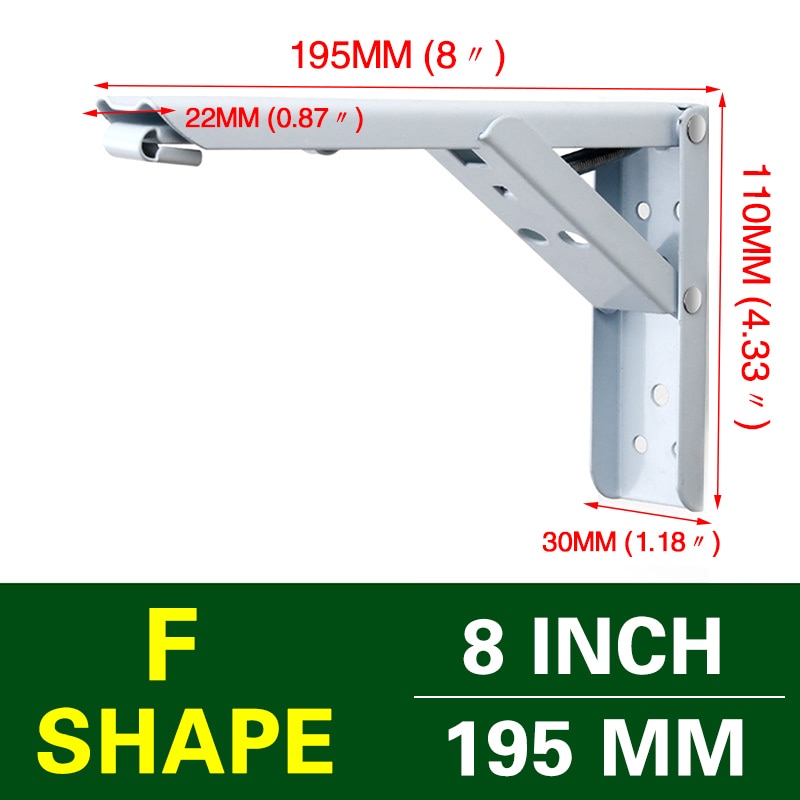 Maliben | Wall-Mounted Foldable Shelf Organizer Bracket