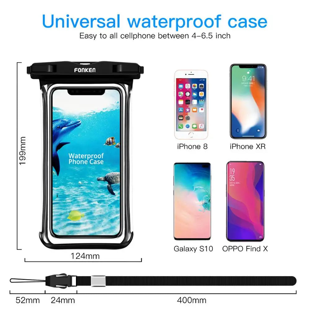 Maliben | Waterproof Smartphone Case Dryvault | Full View Design | Side Accessible | With Carrying Strap