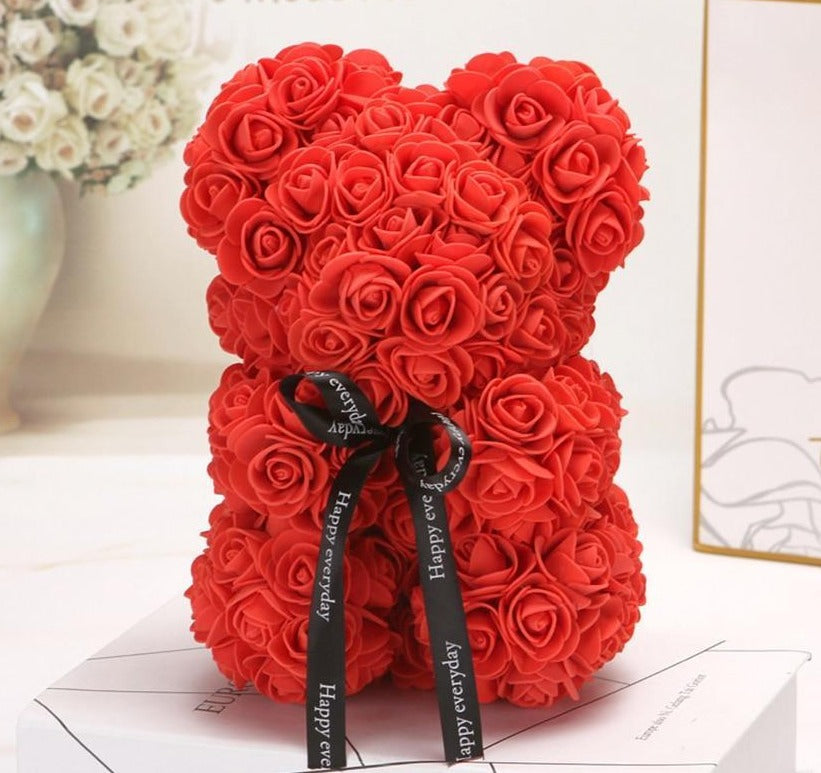 Maliben | Rose Bear Uk | Handmade Luxury Flower Rose Love Teddy Bear