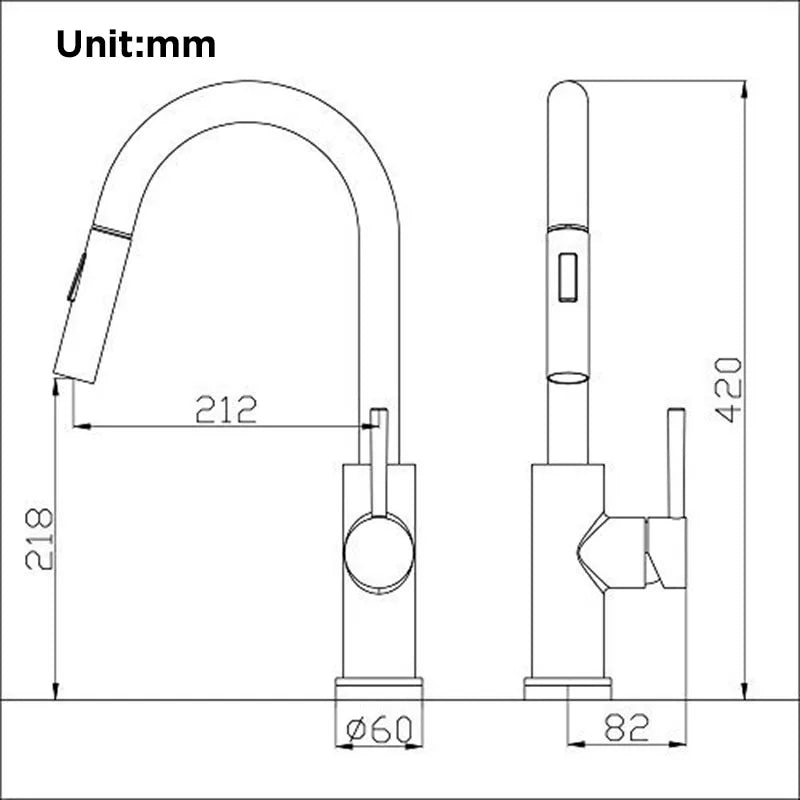 Maliben | Pull-Out Kitchen Faucet With Touch Control And Sensor Function