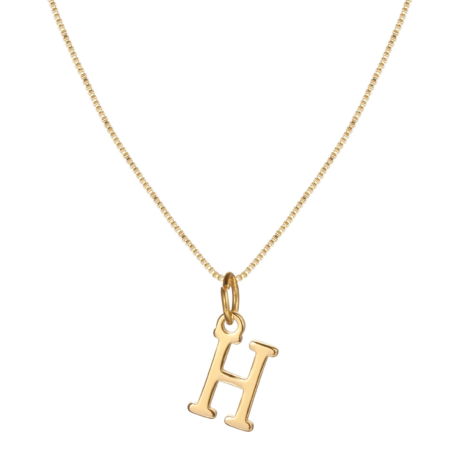 Maliben | 14k Minimal Serif Initial Necklace