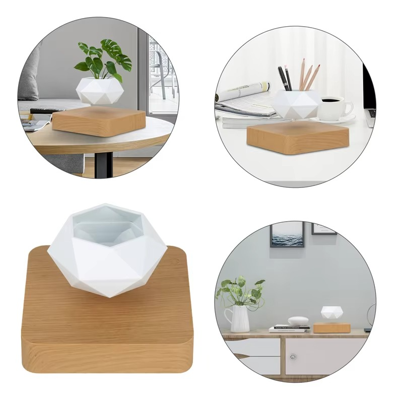 Maliben | Magnetic Levitating Bonsai Planter, Floating Flower Pot For Home And Office Décor