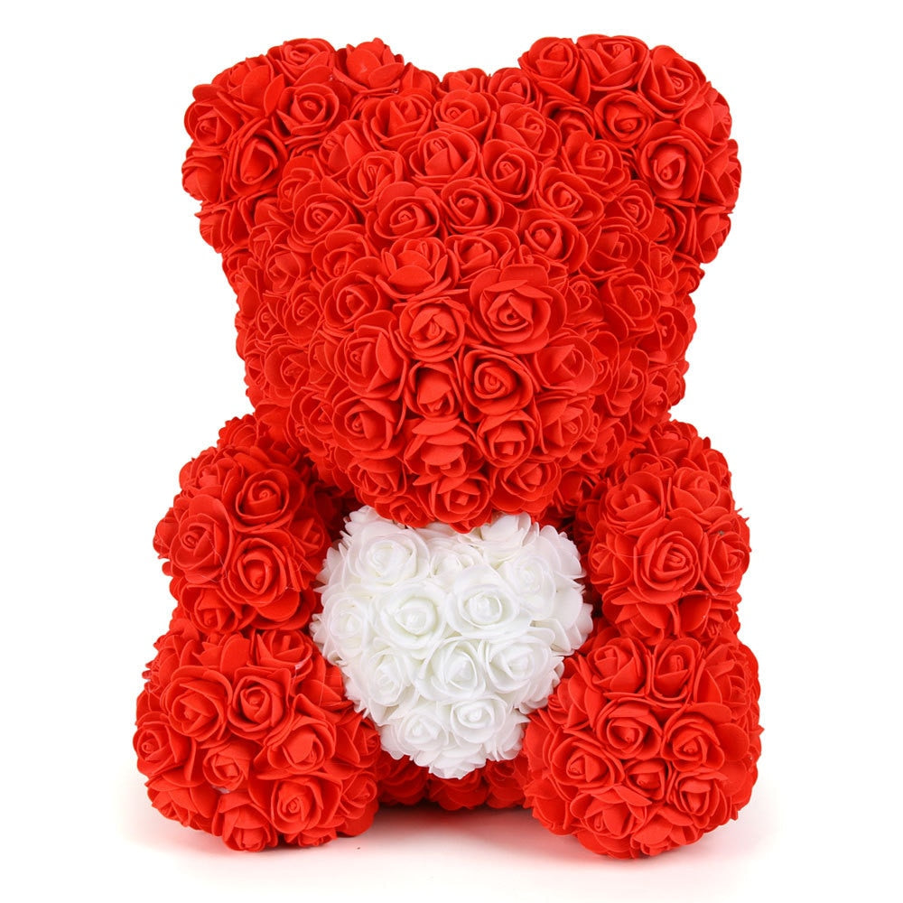 Maliben | Artificial Rose Flowers Teddy Bear