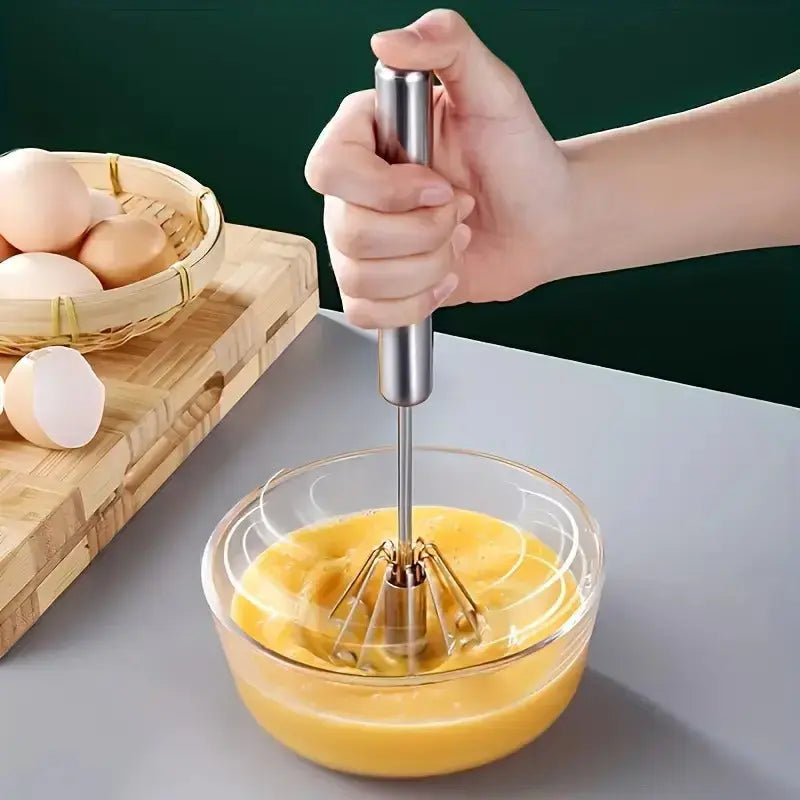 Maliben | Semi-Automatic Stainless Steel Whisk – Fast, Robust & Without Electricity