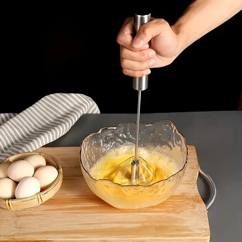 Maliben | Semi-Automatic Stainless Steel Whisk – Fast, Robust & Without Electricity