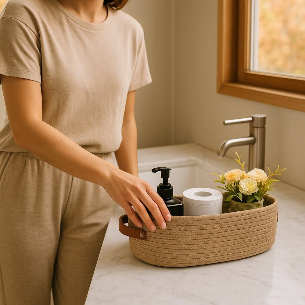 Maliben | Harper Woven Storage Basket Organizer