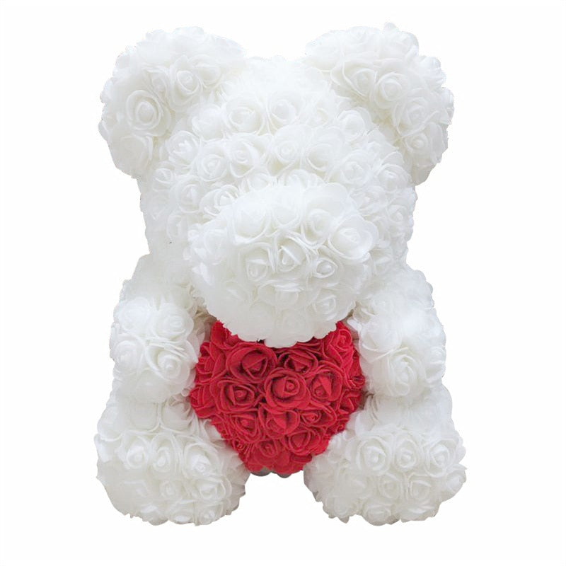 Maliben | Artificial Rose Flowers Teddy Bear