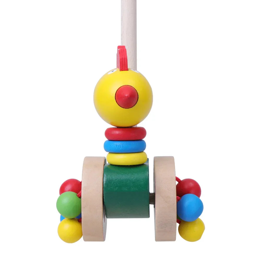 Maliben Dino Walker — Wooden Push Walker for Toddlers
