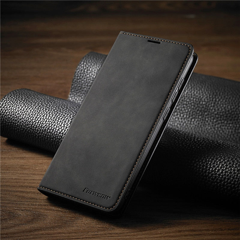 Maliben | Huawei Case: Magnetic Leather Bag for Stylish Protection